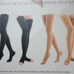 ถุงน่องรัดเส้นเลือดขอด สีเนื้อ แบบต้นขา, S, ปลายเท้าปิดclose, แรงรัด 15-20 mmHg