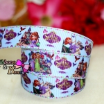ริบบิ้นผ้าพิมพ์ลาย เจ้าหญิงsofia กว้าง 22 mm #SF01