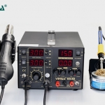 YIHUA 853D 30V 5A เครื่องเป่าลมร้อน+หัวแร้งบัดกรี+ซัพพลาย 3 in 1