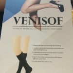 ถุงน่องรัดเส้นเลือดขอด สีเนื้อ แบบใต้เข่า, S, ปลายเท้าปิดclose, แรงรัด 15-20 mmHg