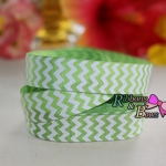 ริบบิ้นผ้าพิมพ์ลายซิกแซก ,วินเทจ กว้าง 25 mm #ZZ6