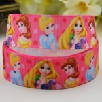 ริ้บบิ้นผ้าพิมพ์ลาย เจ้าหญิงแสนสวย กว้าง 22 mm #PZ008