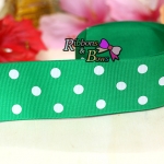 ริบบิ้นผ้าพิมพ์ลายจุด กว้าง 38 mm #PD021