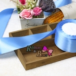 ริบบิ้นผ้าซาตินสีฟ้า ม้วน 25 หลา SA028
