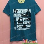 เสื้อยืด สีน้ำทะเล แขนสั้น สกรีนตามสั่ง การ์ตูน