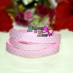 ริบบิ้นผ้าพิมพ์ลายจุด กว้าง 10 mm #PD110