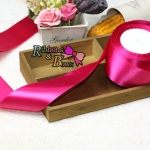 ริบบิ้นผ้าซาตินสีชมพู ม้วน 25 หลาSA013