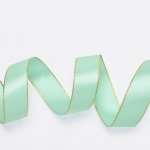 ริบบิ้นซาติน 2 หน้าขอบทอง ขนาด 38 มม. WB7 (314)