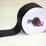 ริบบิ้นขนาดใหญ่ 75mm ( 3 นิ้ว)สีดำประกายระยิบระยับ#LG010