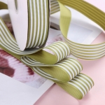 ริบบิ้นผ้าพิมพ์ลายเส้นสีสดใส กว้าง 25 mm #BB77