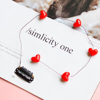 แบบที่ 2 กิ๊บหัวใจสีแดง