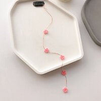 แบบที่ 6 กิ๊บดอกไม้สีชมพูเข้ม