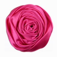 ดอกกุหลาบริบบิ้นผ้าซาติน ขนาด 4.5 ซม. สีบานเย็น #CR028
