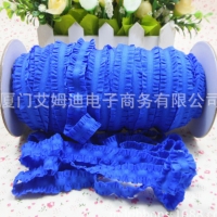 ริบบิ้นผ้ายืด แบบจีบ สวยน่ารัก สีสดใส กว้าง 13 mm #EL63