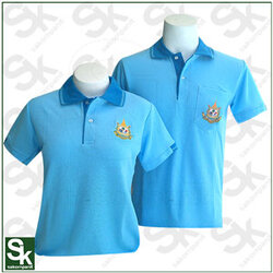 โปโล สีฟ้าอ่อน-ปกฟ้าทะเล /กระทรวงทรัพย์ฯ**