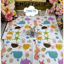 กระดาษแนปกิ้น, ขายลดราคาตำหนิเล็กน้อย, ลายสัตว์ทะเล, ลายแนวทะเล, ลายเต่า, ลายปลา, ลายม้าน้ำ, ลายปลาวาฬ, ลายปลาหมึก, ลายปลาดาว, ลายปู, ลายหอย, ลายแมงกะพรุน, พื้นหลังสีขาว