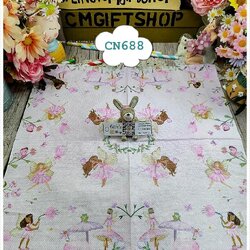 กระดาษแนปกิ้น, ลายนางฟ้า, ลายแฟรี่เทล, ลายเจ้าหญิง, ลายเห็ด, ลายผีเสื้อ, ลายเด็กผู้หญิง, ลายเล็กๆ, ลายเด็กๆ, ลายเต็มผืน, พื้นหลังสีชมพูอ่อน