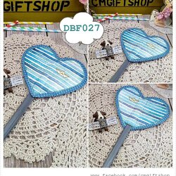 พัดเดคูพาจลายเรือกระดาษและคลื่นทะเล, พัดลายเรือ, พัดลายแนวทะเล, พัดเดคูพาจ, พัดแฮนด์เมด, สวยมาก, ลายแนวทะเล, ลายเรือ, ขายแบบ 1 ด้าม, รหัส DBF027