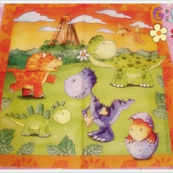 กระดาษแนปกิ้น ลายไดโนเสาร์น่ารัก