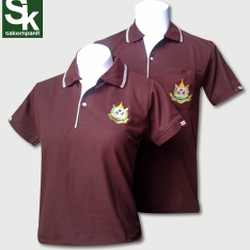 เสื้อโปโล สีน้ำตาล ปักตรากระทรวงทรัพย์**