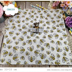 กระดาษแนปกิ้น, ลายผึ้ง, พื้นหลังสีขาว, ลายเต็มผืน