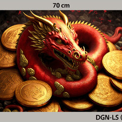 แคนวาสกรอบลอย ภาพมังกร DGN-LS (14)-70X50CM