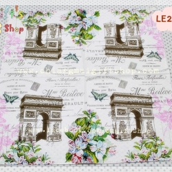 กระดาษแนปกิ้น ลายประตูชัยฝรั่งเศส Arc de Triomphe