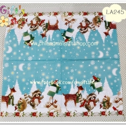 กระดาษแนปกิ้นยุโรป, ลายสัตว์ป่า, ลายกวาง, ลายแรคคูน, ลายกระรอก, ลายกระต่าย, ลายฉลองคริสต์มาส, ลายคริสต์มาส, ลายฤดูหนาว, ลายเทศกาล, ลายดอกคริสต์มาส, ลายเกล็ดหิมะ