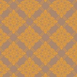 วอลเปเปอร์ลายไทย ประจำยาม เทา-ทอง 033-11