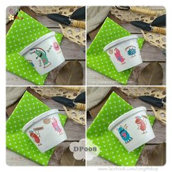 กระถางแคคตัสเดคูพาจ ลายสัตว์ประหลาด ลายมนุษย์ต่างดาว