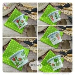 กระถางแคคตัสเดคูพาจ ลายดอกกุหลาบ กระถางต้นไม้ กระถางดอกไม้ บ้าน