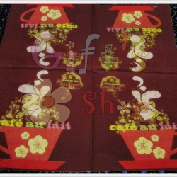 กระดาษแนปกิ้นยุโรป, ลายถ้วยกาแฟสีแดงลายดอกบ๊วย, ลายกาแฟ, ลายเกี่ยวกับร้านกาแฟ, ลายคาเฟ่