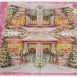 กระดาษแนปกิ้น ลายร้านขายของเล่นวันคริสต์มาส