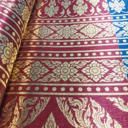 วอลเปเปอร์ลายไทย เทพพนม (ขอบบนล่าง) แดง-ทอง 47-122-08