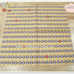 กระดาษแนปกิ้น ลายนกฮูกสีแดง ท่ามกลางนกฮูกสีเทา พื้นหลังสีเหลือง