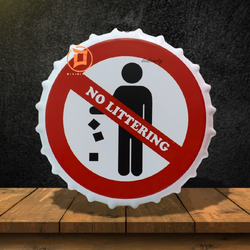 ป้ายสังกะสี ป้ายฝาจีบ ตกแต่งผนัง สไตล์ วินเทจ เเต่งร้าน เเต่งบ้าน พร้อมส่งจากไทย!!