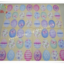 กระดาษแนปกิ้นยุโรป, ลายไข่อีสเตอร์หลากลายหลากสี, พื้นหลังสีเหลืองครีม, ลายไข่, ลายไข่อีสเตอร์, เทศกาลอีสเตอร์