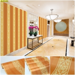 วอลเปเปอร์ติดผนังลายไทย ลายกนก สีทอง JPS1104