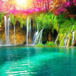 วอลเปเปอร์ภาพพิมพ์ ภาพวิวน้ำตก WTF-0027