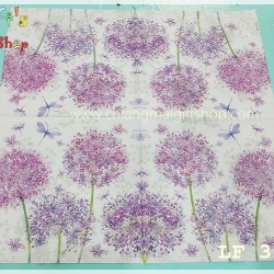 กระดาษแนปกิ้น ลาย aquarell dandilion ดอกแดนดิไลออน สีม่วง พื้นหลังสีขาว