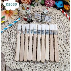 Saleลดราคาตำหนิเล็กน้อย, ขายส่งแปรงขนขาวด้ามไม้ขนาดเล็ก, แปรงทาสี, แปรงทากาว, แปรงทาน้ำยาเคลือบฯ, ประหยัดมาก, เหมาะสำหรับจัดกิจกรรมเวิร์คช็อป, อุปกรณ์เดคูพาจเบื้องต้น , 1 ชุดมี 10 ด้าม