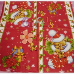 กระดาษแนปกิ้น ลายหมีน้อยฉลองวันคริสต์มาส