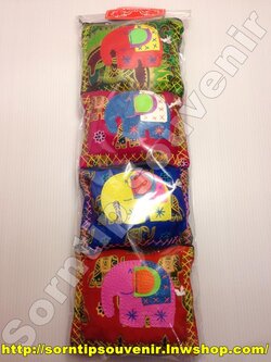 กระเป๋าช้างสี่เหลี่ยมปักขอบของที่ระลึกไทย