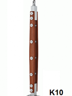 เสาบันไดสแตนเลสประกรอบไม้ลามิเนต K10