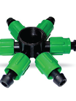 NT 6 ข้อต่อแยกเทปน้ำหยด 6 ทาง