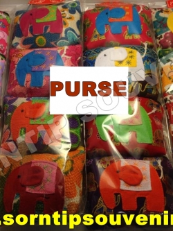 กระเป๋าช้างโค้งกลางของที่ระลึกไทย