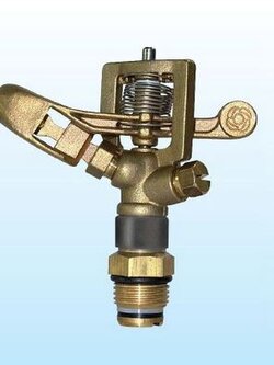 AZ 12 สปริงเกลอร์ชนิดทองเหลือง หััวฉีดทองเหลือง (แบบหมุนรอบตัว) 1/2"