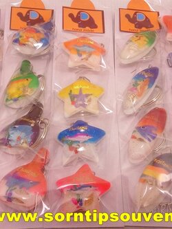 พวงกุญแจปลาเรซิ่นคละลายThailand