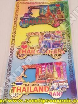 แผ่นแม่เหล็กติดตู้เย็นรถตุ๊กตุ๊ก THAILAND