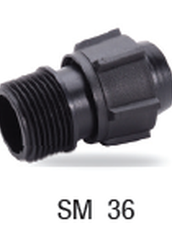 SM 36 ข้อต่อเทปนํ้าพุ่ง เกลียวนอก ขนาด 3/4"